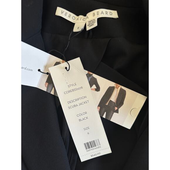 Veronica Beard Scuba Dickey Jacket in Black Size 6 NEW Womens Blazer Made in USA - Picture 7 of 9